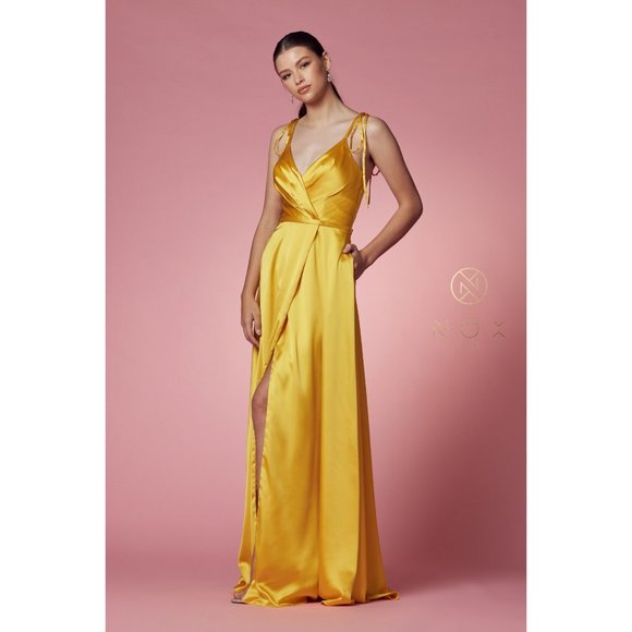 Sleeveless Wrap Skirt With Slit Slate Sunflower Multisizes NX R1029 - Picture 2 of 4